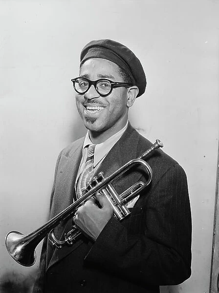 Portrait of Dizzy Gillespie, New York, N.Y. ca. May 1947. Creator: William Paul Gottlieb
