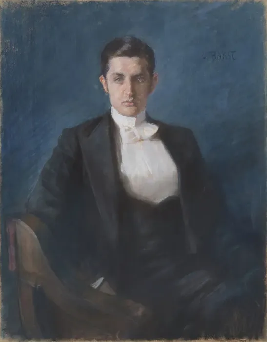 Framed Print : Portrait of Dmitry Vladimirovich Filosofov (1872-1940), 1897. Creator: Bakst, Léon (1866-1924) Framed Print : Portrait of Dmitry Vladimirovich Filosofov (1872-1940), 1897. Creator: Bakst, Léon (1866-1924)