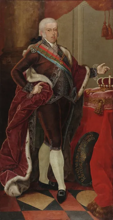 Framed Print : Portrait of Dom John VI (1767-1826), King of Portugal, Brazil and the Algarves. Creator: Anonymous Framed Print : Portrait of Dom John VI (1767-1826), King of Portugal, Brazil and the Algarves. Creator: Anonymous