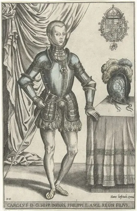 Framed Print : Portrait of Don Carlos, 1546-1562. Creator: Frans Huys Framed Print : Portrait of Don Carlos, 1546-1562. Creator: Frans Huys