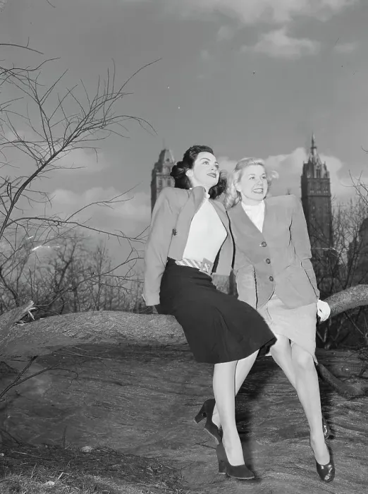 Framed Print : Portrait of Doris Day and Kitty Kallen, Central Park, New York, N.Y. ca. Apr. 1947. Creator: William Paul Gottlieb Framed Print : Portrait of Doris Day and Kitty Kallen, Central Park, New York, N.Y. ca. Apr. 1947. Creator: William Paul Gottlieb