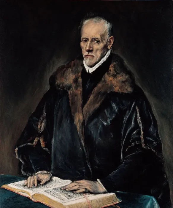 Framed Print : Portrait of Dr. Francisco de Pisa. Artist: El Greco, Dominico (1541-1614) Framed Print : Portrait of Dr. Francisco de Pisa. Artist: El Greco, Dominico (1541-1614)