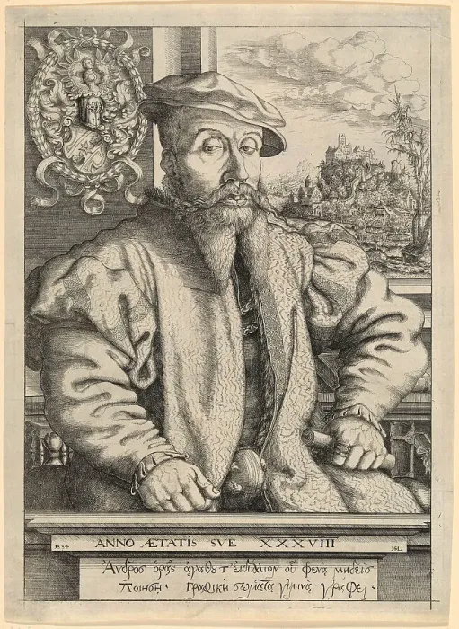 Framed Print : Portrait of Dr Georg von Roggenbach at the age of 38, 1554. Creator: Lautensack; Hans Sebald (1524-1563) Framed Print : Portrait of Dr Georg von Roggenbach at the age of 38, 1554. Creator: Lautensack; Hans Sebald (1524-1563)
