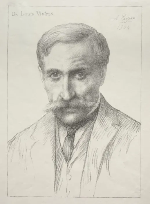 Framed Print : Portrait of Dr. Louis Vintras. Creator: Alphonse Legros (French, 1837-1911) Framed Print : Portrait of Dr. Louis Vintras. Creator: Alphonse Legros (French, 1837-1911)