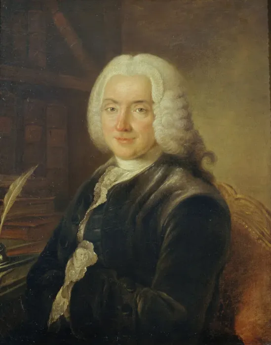 Framed Print : Portrait du président Charles-Jean-François Hénault (1685-1770), magistrat, membre de... c1730. Creator: Claude Pougin de Saint-Aubin Framed Print : Portrait du président Charles-Jean-François Hénault (1685-1770), magistrat, membre de... c1730. Creator: Claude Pougin de Saint-Aubin
