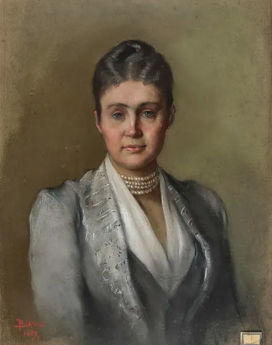 Framed Print : Portrait of Duchess Maria Theresa of Württemberg, Archduchess of Austria (1845-1927). Creator: Biasini, Mari (1866-1937) Framed Print : Portrait of Duchess Maria Theresa of Württemberg, Archduchess of Austria (1845-1927). Creator: Biasini, Mari (1866-1937)