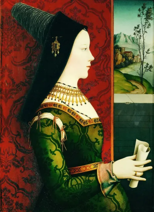 Framed Print : Portrait of Duchess Mary of Burgundy (1457-1482), c. 1500. Artist: Reiser, Niklas (active 1498-1512) Framed Print : Portrait of Duchess Mary of Burgundy (1457-1482), c. 1500. Artist: Reiser, Niklas (active 1498-1512)