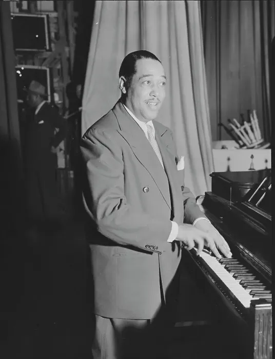 Framed Print : Portrait of Duke Ellington, Howard Theater(?), Washington, D.C. ca. June 1946. Creator: William Paul Gottlieb Framed Print : Portrait of Duke Ellington, Howard Theater(?), Washington, D.C. ca. June 1946. Creator: William Paul Gottlieb