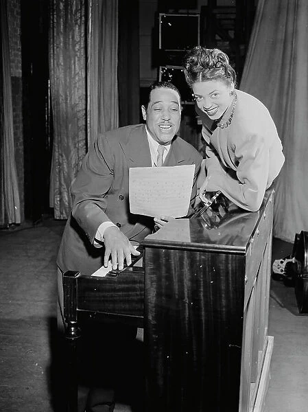 Portrait of Duke Ellington, Howard Theater(?), Washington, D.C. ca. June 1946. Creator: William Paul Gottlieb