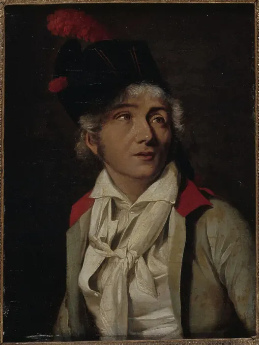 Framed Print : Portrait d'un acteur, en veste blanche à collet rouge, c1800. Creator: Louis Leopold Boilly Framed Print : Portrait d'un acteur, en veste blanche à collet rouge, c1800. Creator: Louis Leopold Boilly