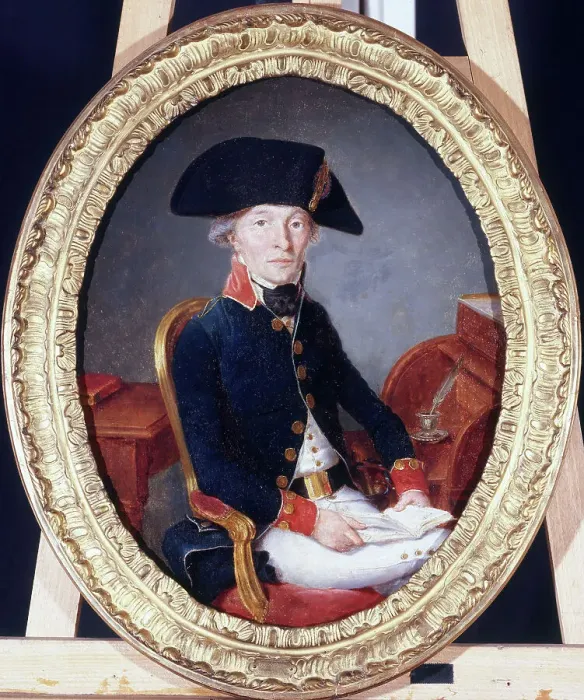 Framed Print : Portrait d'un officier de la garde nationale à l'époque révolutionnaire, c1789. Creator: Ecole Francaise Framed Print : Portrait d'un officier de la garde nationale à l'époque révolutionnaire, c1789. Creator: Ecole Francaise