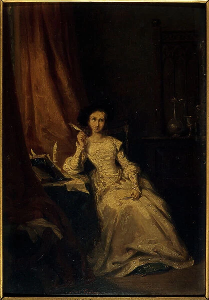 Portrait d'une actrice (Mme Volnys ?), c1835. Creator: Adèle-Anaïs Colin