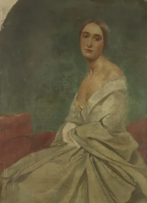 Framed Print : Portrait d'une femme. Creator: Henry Scheffer Framed Print : Portrait d'une femme. Creator: Henry Scheffer