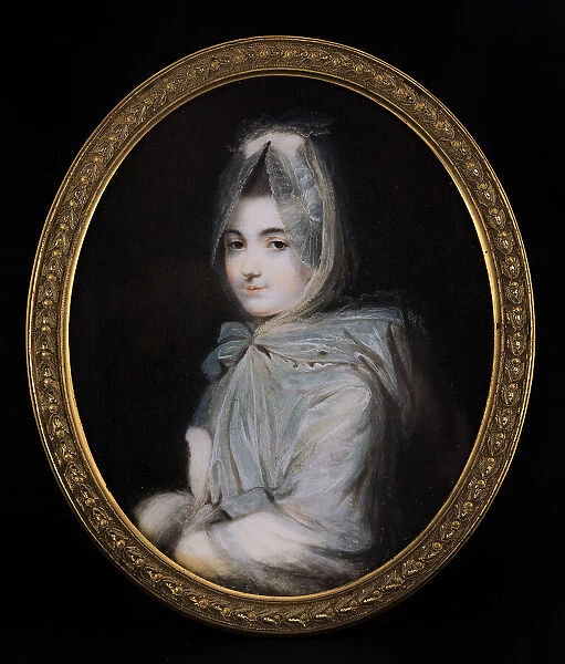 Portrait d'une jeune femme en mante bleutée, c1780- 1785. Creator: Ecole Francaise