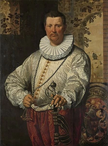 Portrait of a Dutch Admiral of the Fleet, 1570-1610. Creator: Circle of Pieter Pietersz