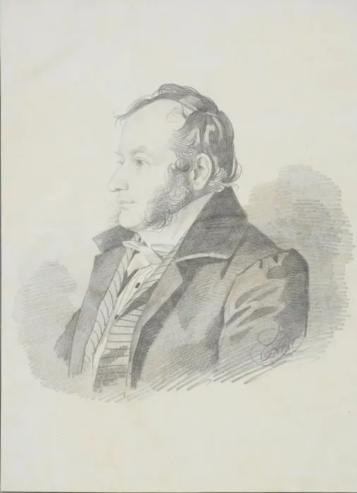 Framed Print : Portrait of E. E. Jungcurt, 1830s. Creator: Hampeln, Carl, von (1794-after 1880) Framed Print : Portrait of E. E. Jungcurt, 1830s. Creator: Hampeln, Carl, von (1794-after 1880)