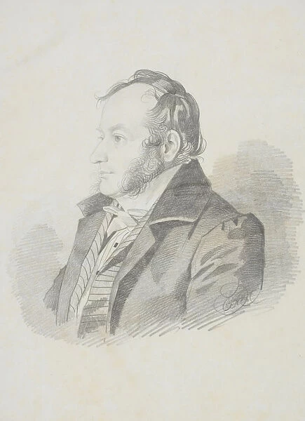 Portrait of E. E. Jungcurt, 1830s. Creator: Hampeln, Carl, von (1794-after 1880)