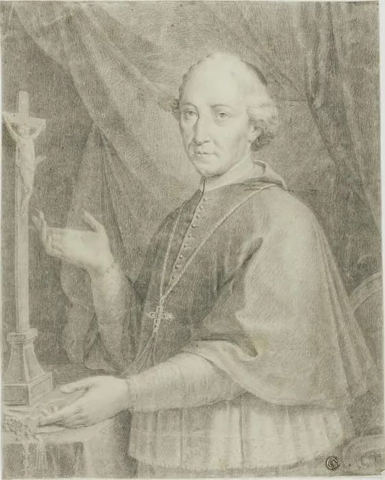 Framed Print : Portrait of Ecclesiastic, n.d. Creator: Gaspar Netscher Framed Print : Portrait of Ecclesiastic, n.d. Creator: Gaspar Netscher