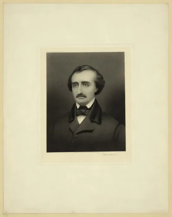 Framed Print : Portrait of Edgar Allan Poe (1809-1849), ca 1896. Artist: Sartain, William (1843-1924) Framed Print : Portrait of Edgar Allan Poe (1809-1849), ca 1896. Artist: Sartain, William (1843-1924)