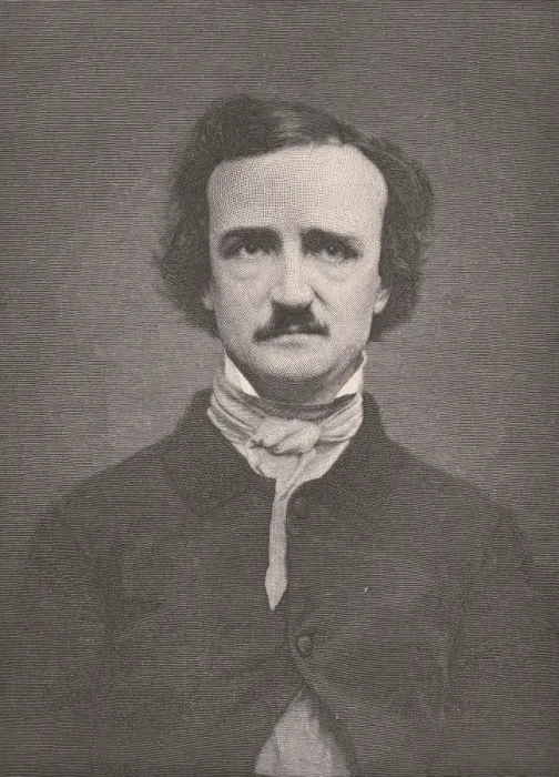 Framed Print : Portrait of Edgar Allan Poe, 1880. 1880. Creator: Timothy Cole Framed Print : Portrait of Edgar Allan Poe, 1880. 1880. Creator: Timothy Cole