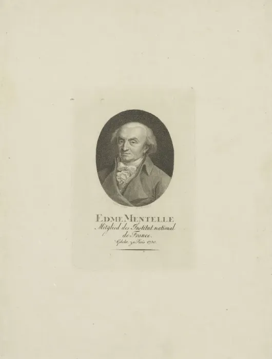 Framed Print : Portrait of Edme Mentelle (1730-1816), c. 1800. Creator: Westermayr, Conrad (1765-1834) Framed Print : Portrait of Edme Mentelle (1730-1816), c. 1800. Creator: Westermayr, Conrad (1765-1834)