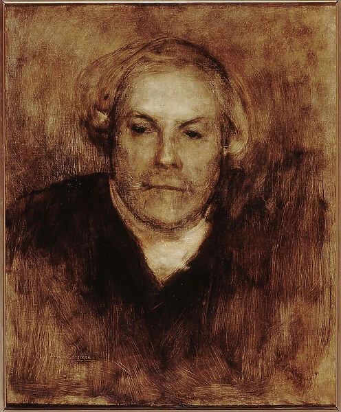 Portrait of Edmond de Goncourt (1822-1896), writer, c1880. Creator: Eugene Carriere
