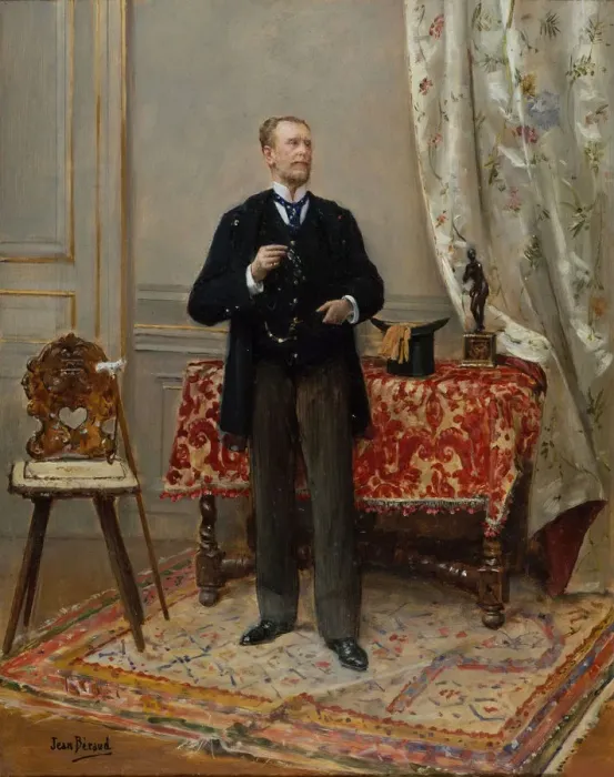 Framed Print : Portrait of Edmond Taigny (1828-1906), c. 1890. Creator: Beraud, Jean (1849-1936) Framed Print : Portrait of Edmond Taigny (1828-1906), c. 1890. Creator: Beraud, Jean (1849-1936)