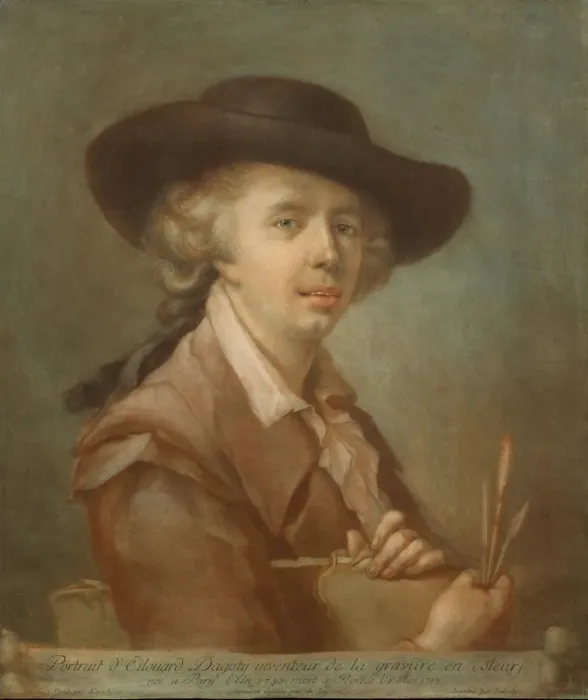 Framed Print : Portrait of Edouard Gautier-Dagoty, 1783. Creator: Carlo Lasinio Framed Print : Portrait of Edouard Gautier-Dagoty, 1783. Creator: Carlo Lasinio