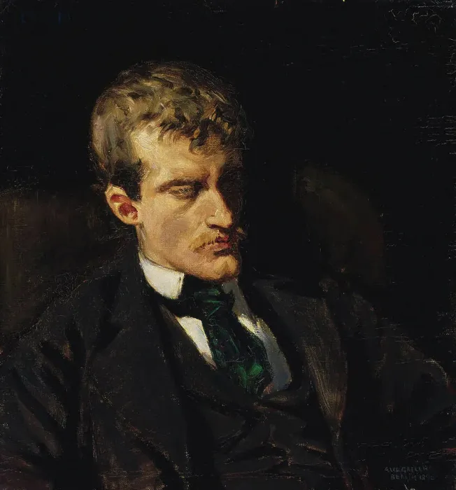 Framed Print : Portrait of Edvard Munch, 1895. Creator: Akseli Gallen-Kallela Framed Print : Portrait of Edvard Munch, 1895. Creator: Akseli Gallen-Kallela