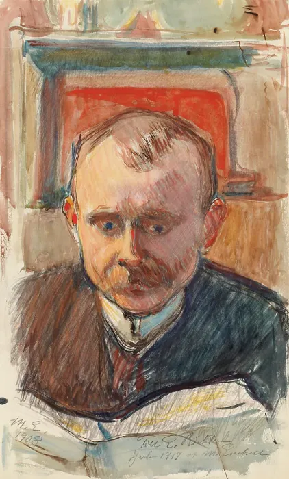 Framed Print : Portrait of Edvard Richter, 1908. Creator: Magnus Enckell Framed Print : Portrait of Edvard Richter, 1908. Creator: Magnus Enckell