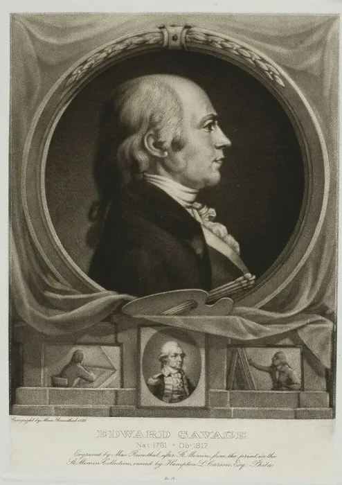 Framed Print : Portrait of Edward Savage, 1899. Creator: Max Rosenthal Framed Print : Portrait of Edward Savage, 1899. Creator: Max Rosenthal