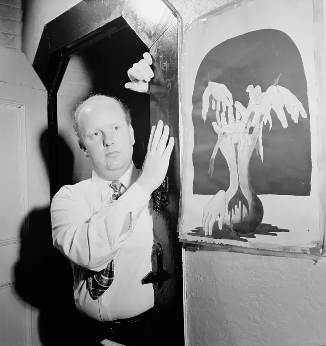 Framed Print : Portrait of Edwin A. Finckel in his home, Greenwich Village, New York, N.Y. ca. Nov. 1946. Creator: William Paul Gottlieb Framed Print : Portrait of Edwin A. Finckel in his home, Greenwich Village, New York, N.Y. ca. Nov. 1946. Creator: William Paul Gottlieb