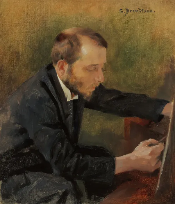 Framed Print : Portrait of Eero Järnefelt, 1892. Creator: Gunnar Berndtson Framed Print : Portrait of Eero Järnefelt, 1892. Creator: Gunnar Berndtson