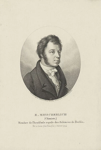 Portrait of Eilhard Mitscherlich (1794-1863), c. 1830-1840. Creator: Tardieu, Ambroise (1788-1841)