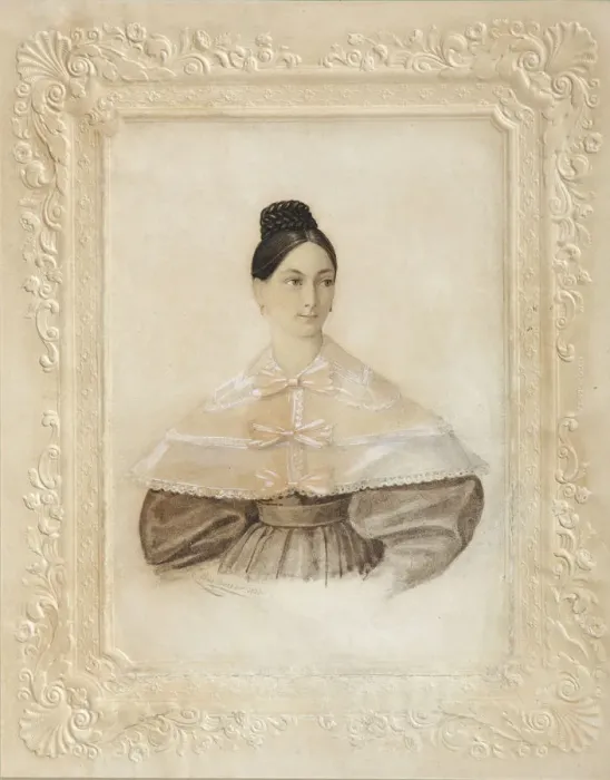 Framed Print : Portrait of Ekaterina Alexandrovna Sverbeeva, nee Princess Shcherbatova, 1833. Artist: Anonymous Framed Print : Portrait of Ekaterina Alexandrovna Sverbeeva, nee Princess Shcherbatova, 1833. Artist: Anonymous