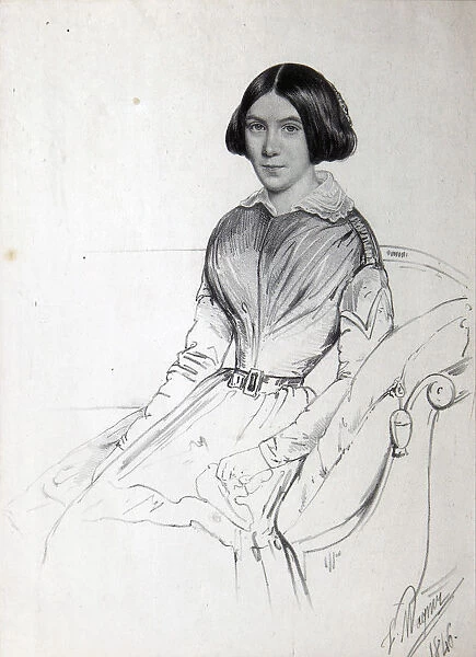 Portrait of Ekaterina Martynova, sister of Nikolay Martynov, 1846