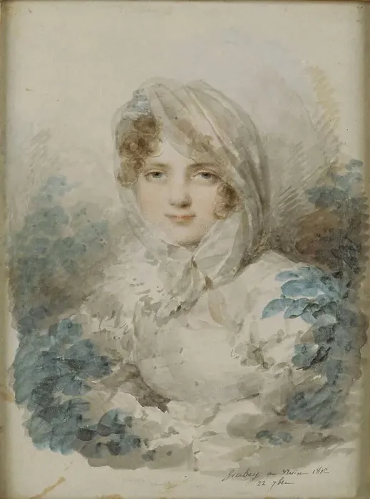 Framed Print : Portrait of Ekaterina Pavlovna Bagration (1783-1857), nee Skavronska. Artist: Isabey, Jean-Baptiste (1767-1855)