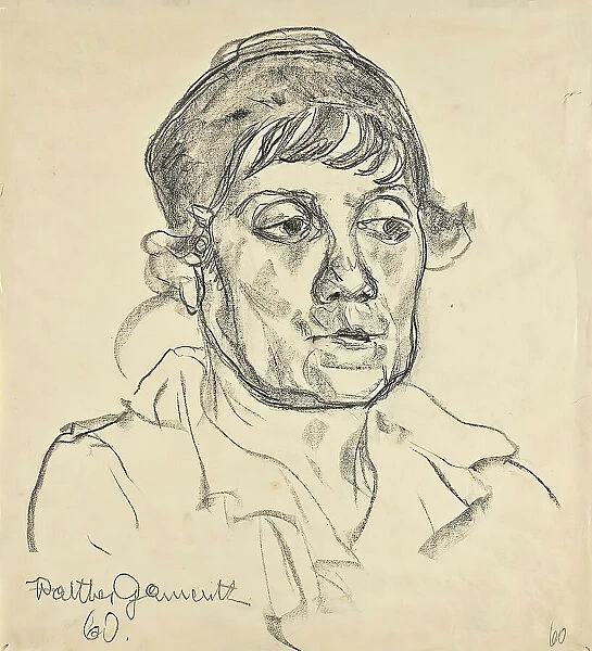 Portrait of an elderly lady, 1960. Creator: Walther Gamerith