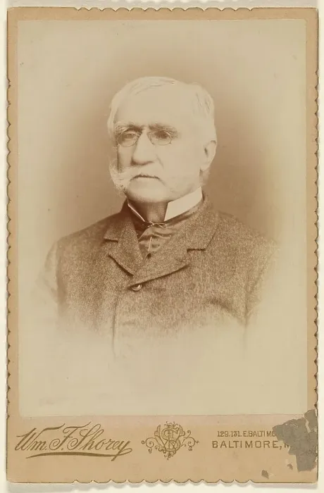 Framed Print : Portrait of an elderly man with a white moustache, with initial W.B.S. printed in vignette... 1891. Creator: William Foss Shorey Framed Print : Portrait of an elderly man with a white moustache, with initial W.B.S. printed in vignette... 1891. Creator: William Foss Shorey
