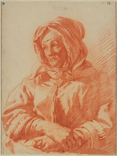 Portrait of an Elderly Woman Wearing a Kerchief Creator: Karel Du Jardin