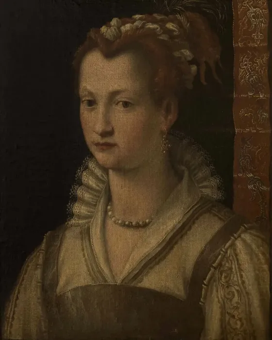 Framed Print : Portrait of Eleanor of Toledo (1522-1562), Early 1570s. Creator: Brina (Del Brina); Francesco (ca 1540-1586) Framed Print : Portrait of Eleanor of Toledo (1522-1562), Early 1570s. Creator: Brina (Del Brina); Francesco (ca 1540-1586)