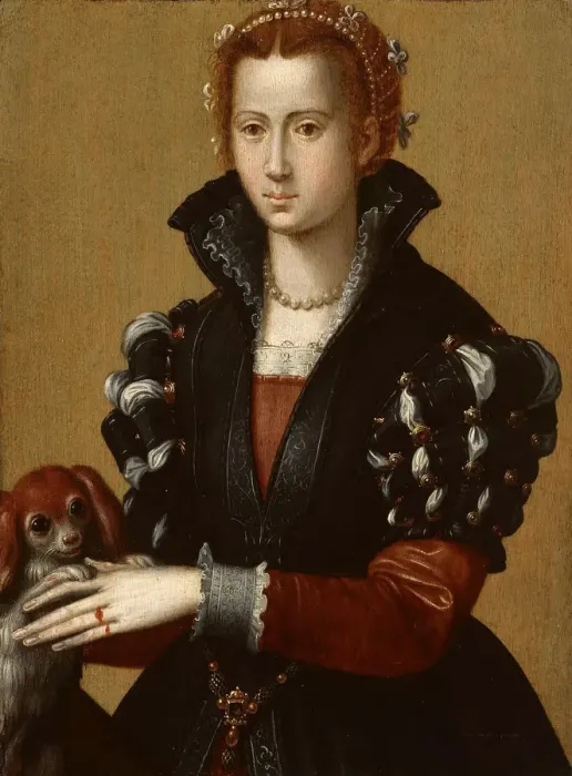 Framed Print : Portrait of Eleanor of Toledo (1522?1562), c. 1560. Artist: Allori, Alessandro (1535-1607) Framed Print : Portrait of Eleanor of Toledo (1522?1562), c. 1560. Artist: Allori, Alessandro (1535-1607)