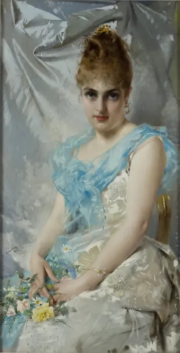 Framed Print : Portrait of an elegant Lady, c. 1890 Framed Print : Portrait of an elegant Lady, c. 1890