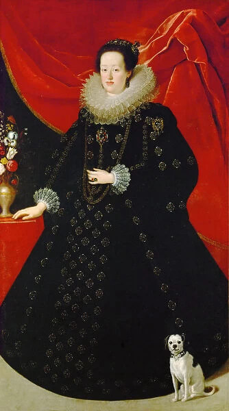 Portrait of Eleonora Gonzaga (1598-1655), in black dress, ca 1624