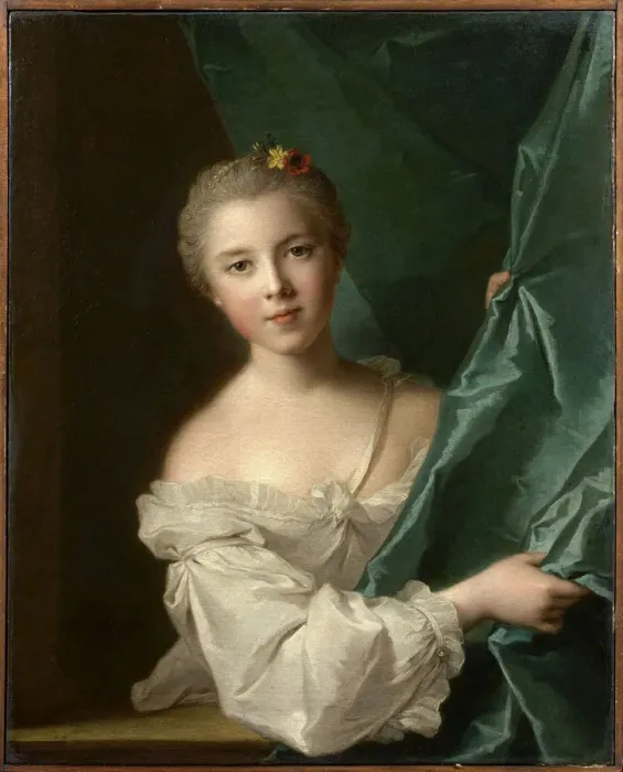 Framed Print : Portrait of Eleonore Louise de Berville, marquise de Hallay-Coetquen, 1751. Creator: Nattier Framed Print : Portrait of Eleonore Louise de Berville, marquise de Hallay-Coetquen, 1751. Creator: Nattier