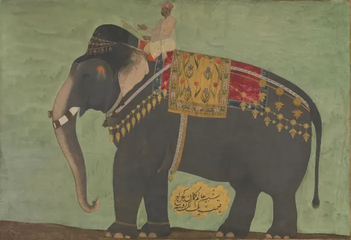 Framed Print : Portrait of the Elephant Alam Guman, ca. 1640. Creator Framed Print : Portrait of the Elephant Alam Guman, ca. 1640. Creator