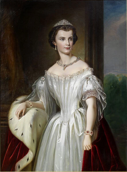 Portrait of Elisabeth of Bavaria, 1854. Creator: Anonymous