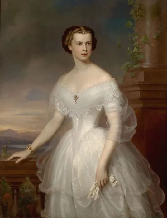 Framed Print : Portrait of Elisabeth of Bavaria. Artist: Schrotzberg, Franz (1811-1889) Framed Print : Portrait of Elisabeth of Bavaria. Artist: Schrotzberg, Franz (1811-1889)