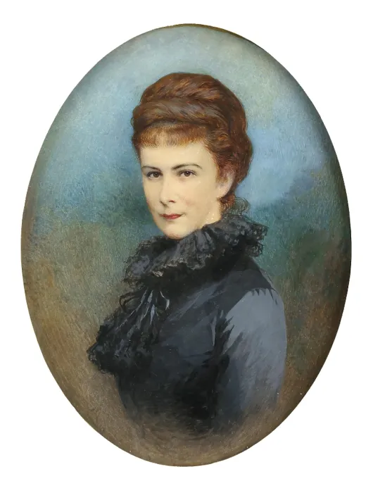 Framed Print : Portrait of Elisabeth of Bavaria, c1900. Creator: Komlosy, Irma (1850-1919) Framed Print : Portrait of Elisabeth of Bavaria, c1900. Creator: Komlosy, Irma (1850-1919)