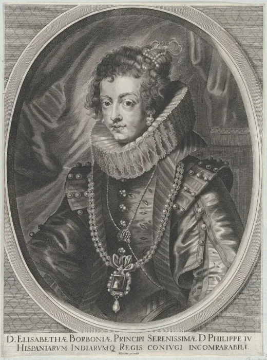 Framed Print : Portrait of Elisabeth of Bourbon, Queen of Spain, ca. 1650-1700. Creator: Anon Framed Print : Portrait of Elisabeth of Bourbon, Queen of Spain, ca. 1650-1700. Creator: Anon